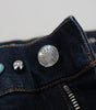 Dolce & Gabbana Blue Cotton Studded Low Waist Denim Jeans