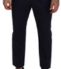 Dolce & Gabbana Blue Striped Men Formal Pants