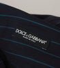 Dolce & Gabbana Blue Striped Men Formal Pants
