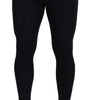 Dolce & Gabbana Black Nylon Slim Fit Stretch Pants