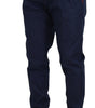 Dolce & Gabbana Blue Cotton Chino Formal Pants
