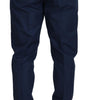 Dolce & Gabbana Blue Cotton Chino Formal Pants