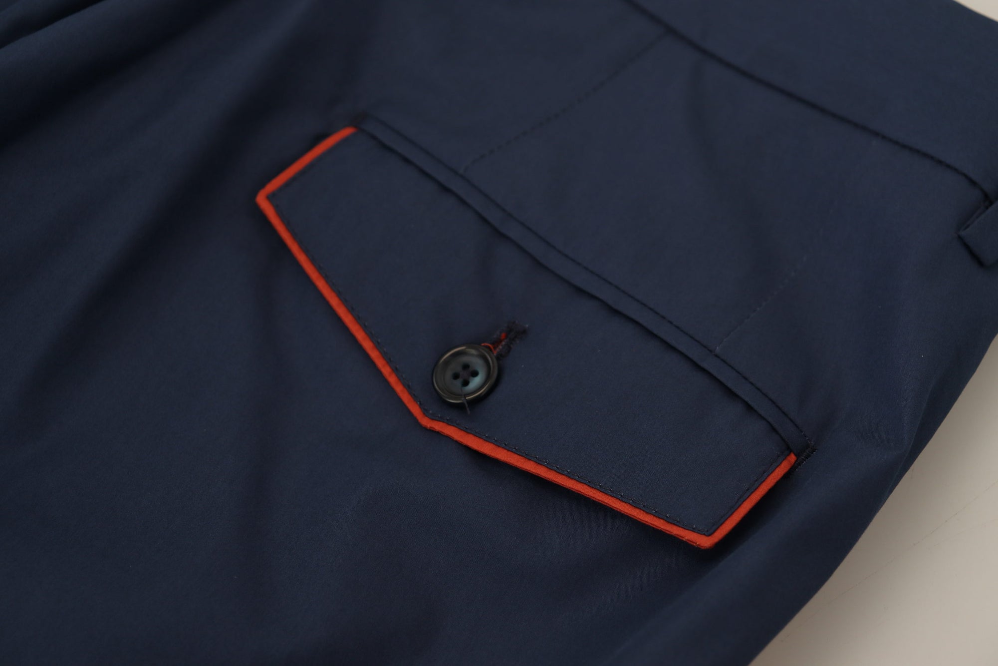 Dolce & Gabbana Blue Cotton Chino Formal Pants