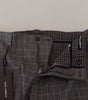 Dolce & Gabbana Grey Cotton Checkered Chino Pants