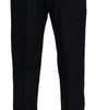 Dolce & Gabbana Black Wool Chino Formal Pants