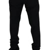 Dolce & Gabbana Black Wool Chino Formal Pants