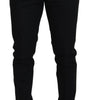Dolce & Gabbana Black Polyester Chino Formal Pants