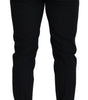 Dolce & Gabbana Black Polyester Chino Formal Pants