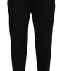 Dolce & Gabbana Black Cotton Chino Formal Pants
