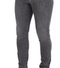 Dolce & Gabbana Grey Washed Cotton Skinny Denim Jeans