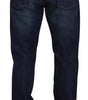 Dolce & Gabbana Blue Cotton Straight Fit Casual Denim Jeans