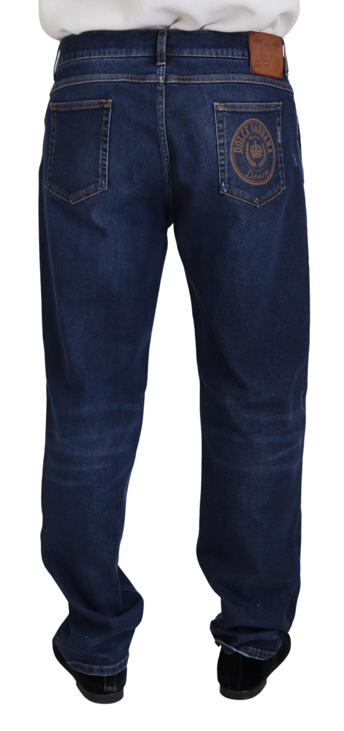 Dolce & Gabbana Blue Washed Cotton Casual Denim Jeans