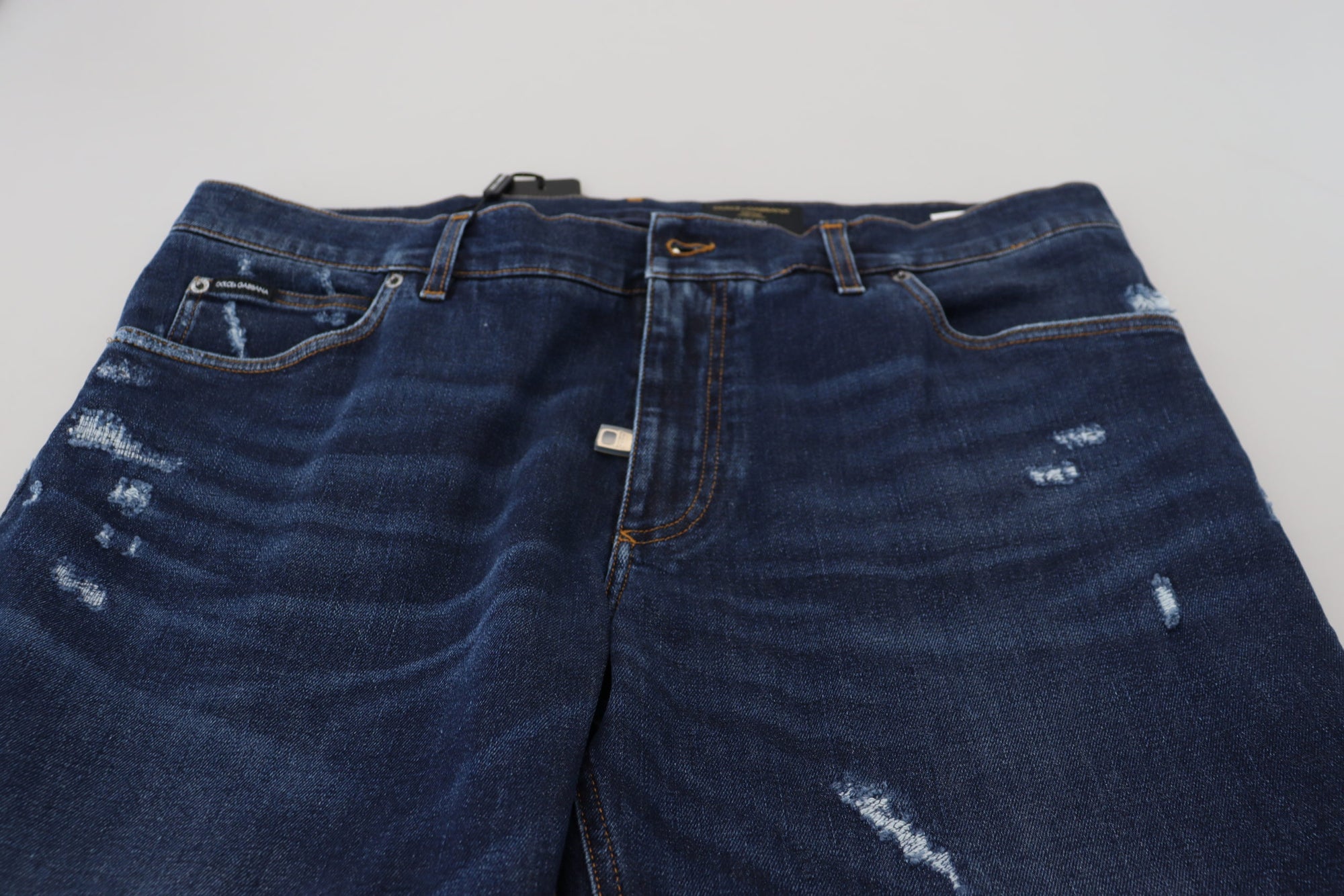 Dolce & Gabbana Blue Washed Cotton Casual Denim Jeans