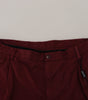 Dolce & Gabbana Maroon Cotton Bermuda Casual Shorts
