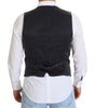 Dolce & Gabbana Black Cotton Double Breasted Waistcoat Vest