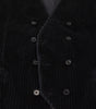 Dolce & Gabbana Black Cotton Double Breasted Waistcoat Vest