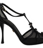Dolce & Gabbana Black Stiletto High Heels Sandals Shoes