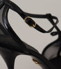 Dolce & Gabbana Black Stiletto High Heels Sandals Shoes