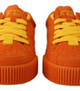 Baskets à lacets en daim orange chic Dolce &amp; Gabbana