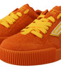 Baskets à lacets en daim orange chic Dolce &amp; Gabbana
