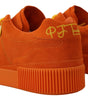 Baskets à lacets en daim orange chic Dolce &amp; Gabbana