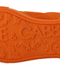Baskets à lacets en daim orange chic Dolce &amp; Gabbana