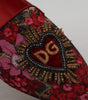 Dolce & Gabbana Multicolor Jacquard Sacred Heart Patch Slip On Shoes