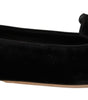 Dolce & Gabbana Black DG Sacred Heart Patch Slip On Flat Shoes