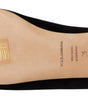 Dolce & Gabbana Black DG Sacred Heart Patch Slip On Flat Shoes