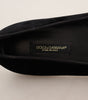 Dolce & Gabbana Black DG Sacred Heart Patch Slip On Flat Shoes