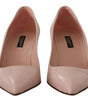 Escarpins élégants en cuir verni rose Dolce &amp; Gabbana