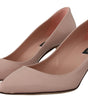 Escarpins élégants en cuir verni rose Dolce &amp; Gabbana