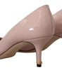 Escarpins élégants en cuir verni rose Dolce &amp; Gabbana