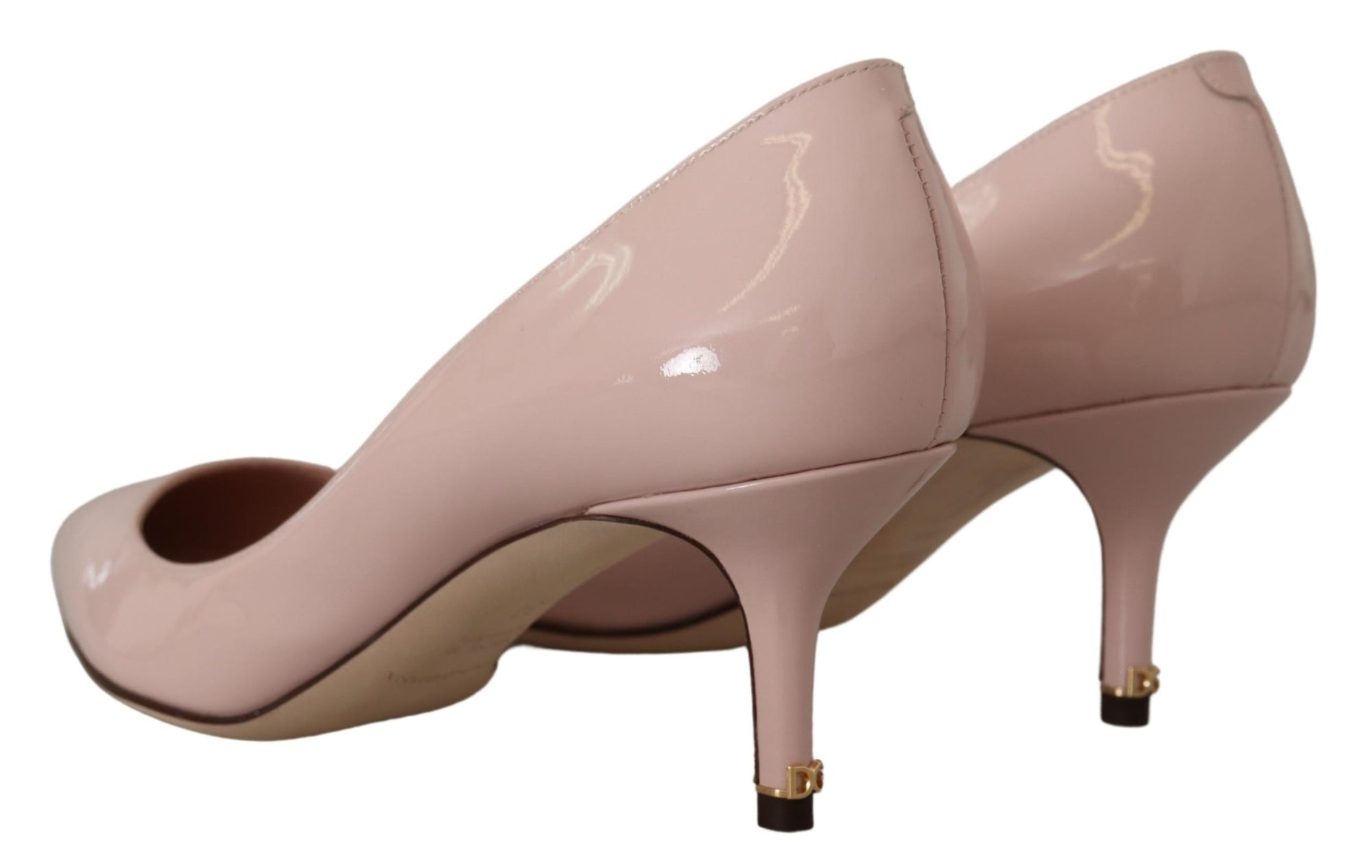 Escarpins élégants en cuir verni rose Dolce &amp; Gabbana