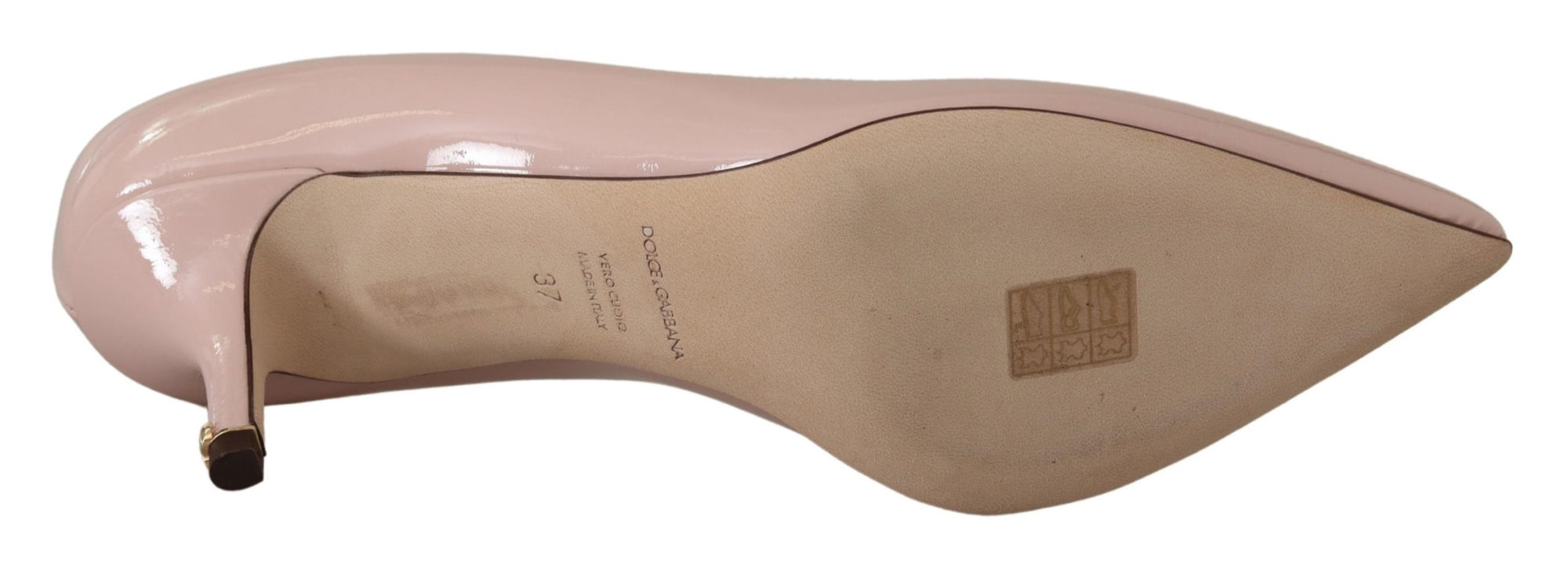 Escarpins élégants en cuir verni rose Dolce &amp; Gabbana