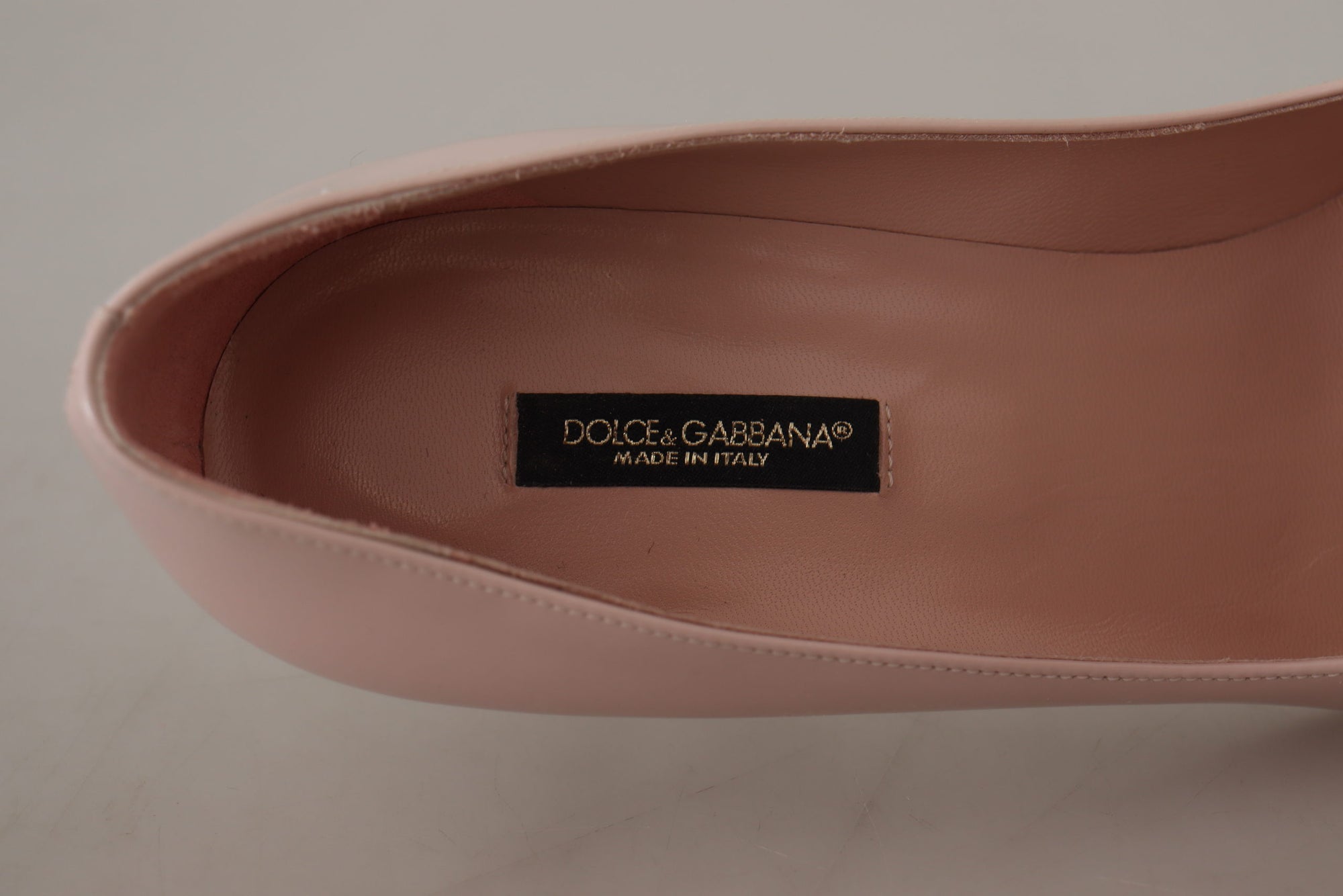 Escarpins élégants en cuir verni rose Dolce &amp; Gabbana