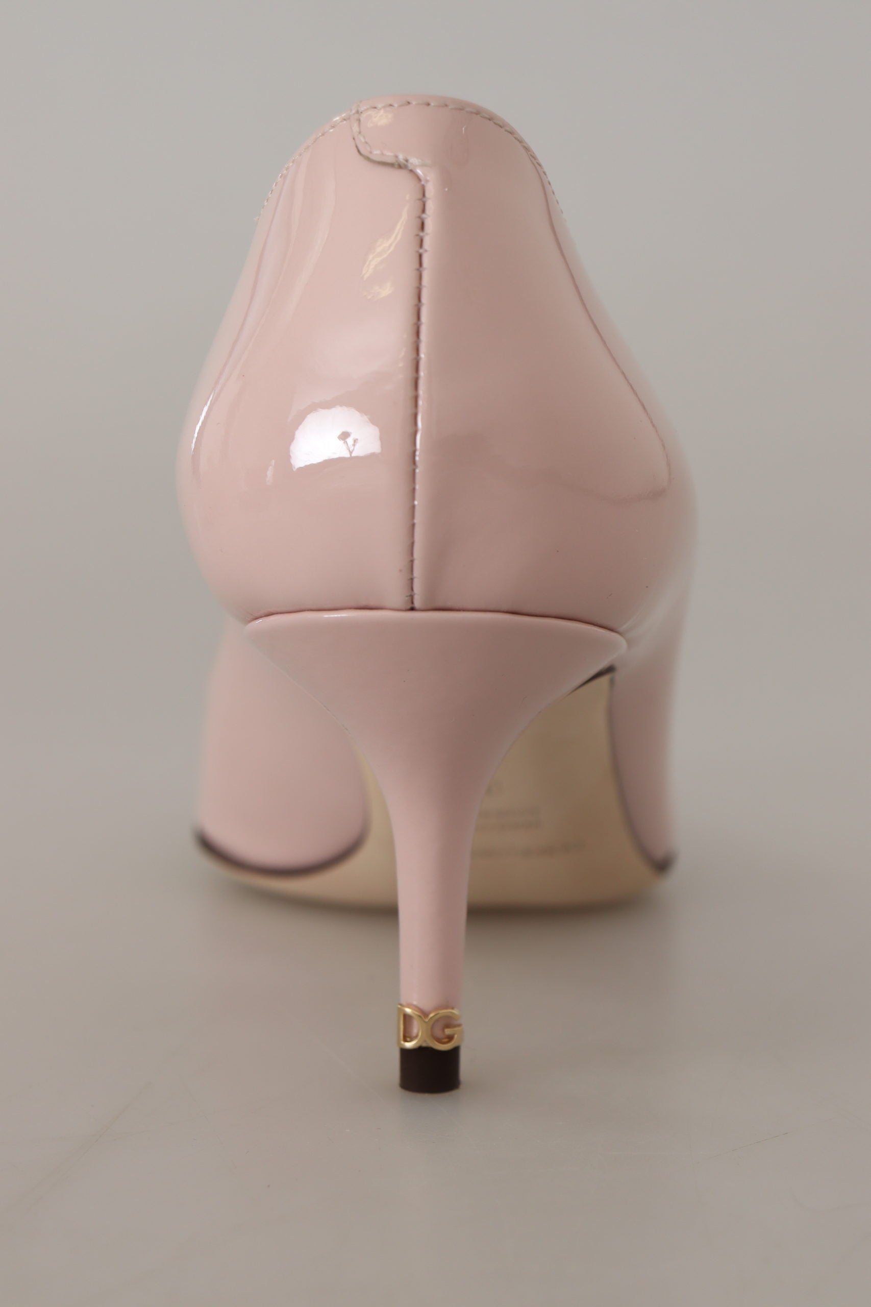 Escarpins élégants en cuir verni rose Dolce &amp; Gabbana