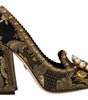 Escarpins élégants en brocart jacquard doré Dolce &amp; Gabbana