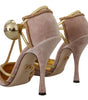 Escarpins élégants à talons hauts en cristal rose Dolce &amp; Gabbana