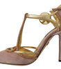 Escarpins élégants à talons hauts en cristal rose Dolce &amp; Gabbana