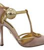 Escarpins élégants à talons hauts en cristal rose Dolce &amp; Gabbana