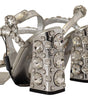Dolce & Gabbana Silver Crystals Strap Buckle High Heel Sandals