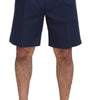 Dolce & Gabbana Blue Chinos Cotton Stretch Casual Shorts