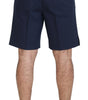 Dolce & Gabbana Blue Chinos Cotton Stretch Casual Shorts