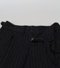 Dolce & Gabbana Black Wool Striped Chino Pants
