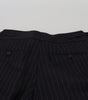 Dolce & Gabbana Black Wool Striped Chino Pants