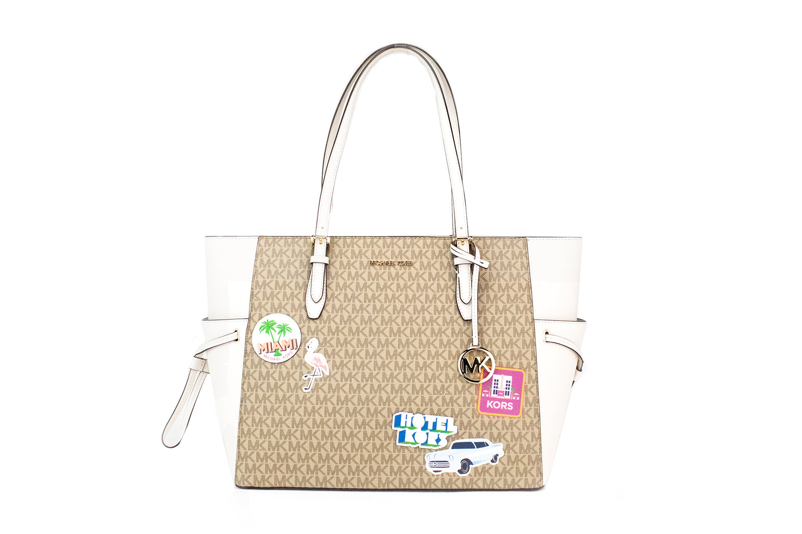 Sac à main fourre-tout Michael Kors Gilly grand format en PVC imprimé Miami
