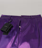 Dolce & Gabbana Purple Shining Men Casual Pants