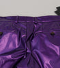 Dolce & Gabbana Purple Shining Men Casual Pants