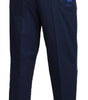 Dolce & Gabbana Blue Cotton Men Cropped Pants